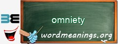 WordMeaning blackboard for omniety
